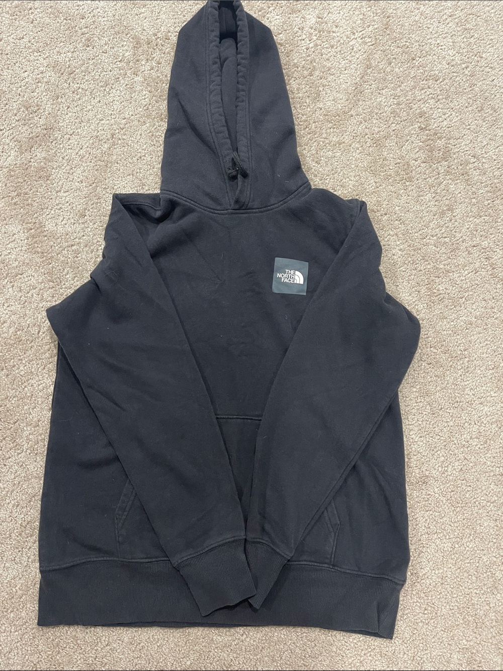 The North Face Men's Black Crewneck Hoodie with Chest Logo